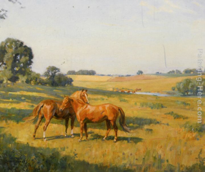 Mare and Foal in a Meadow painting - Lionel Edwards Mare and Foal in a Meadow art painting